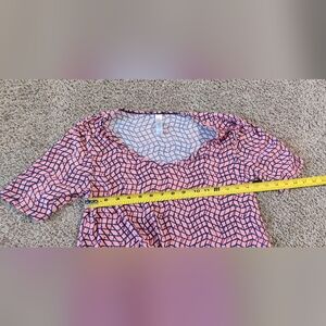 Lularoe XXS Extra Extra Small Red Blue  Tunic Shirt